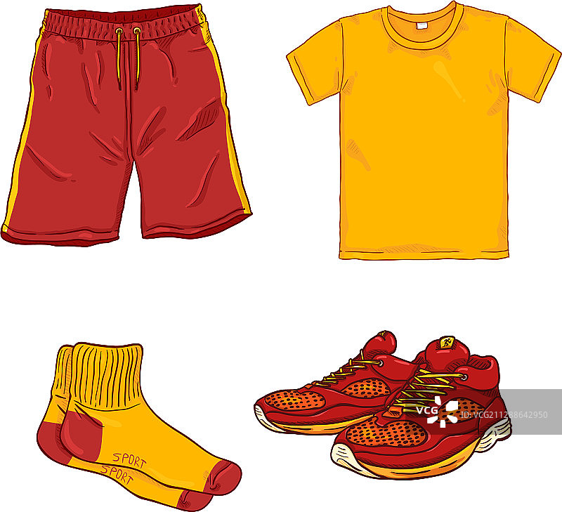 卡通运动服套装图片素材