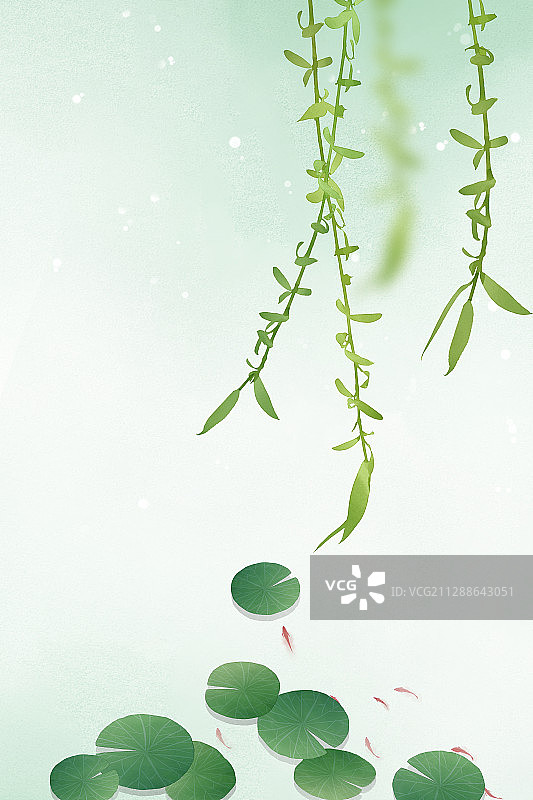 夏至中国风二十四节气插画图片素材