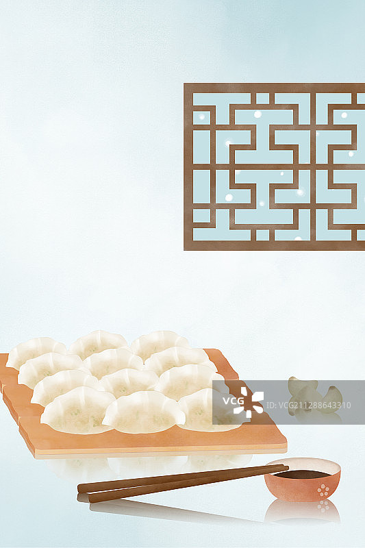 冬至中国风二十四节气插画图片素材