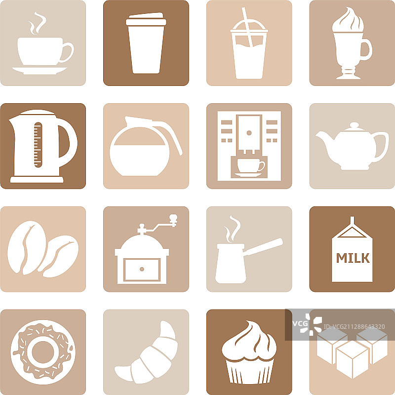 咖啡店咖啡图标合集图片素材
