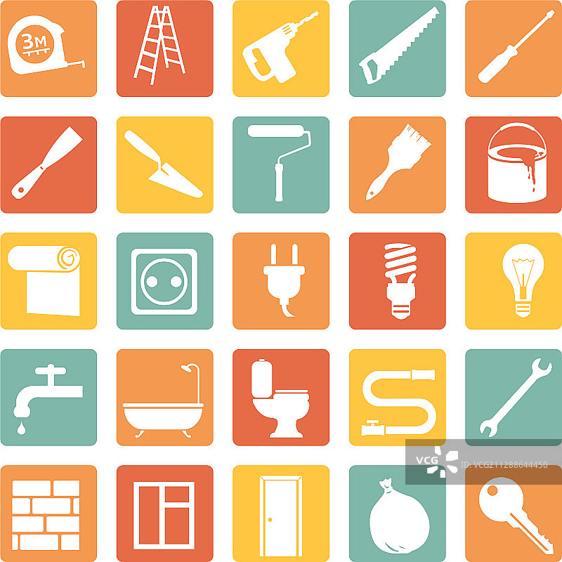 家居维修建筑施工套装图片素材