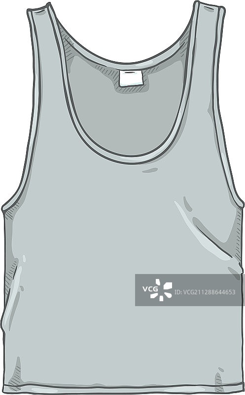 灰色背心男人卡通形象图片素材