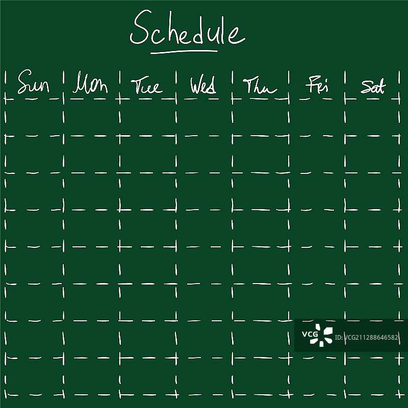手绘粉笔日程表图片素材