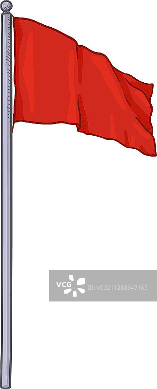 卡通挥舞红旗图片素材