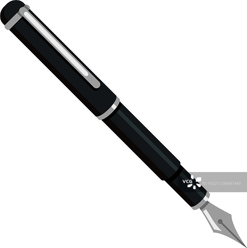 复古黑色墨水笔图片素材