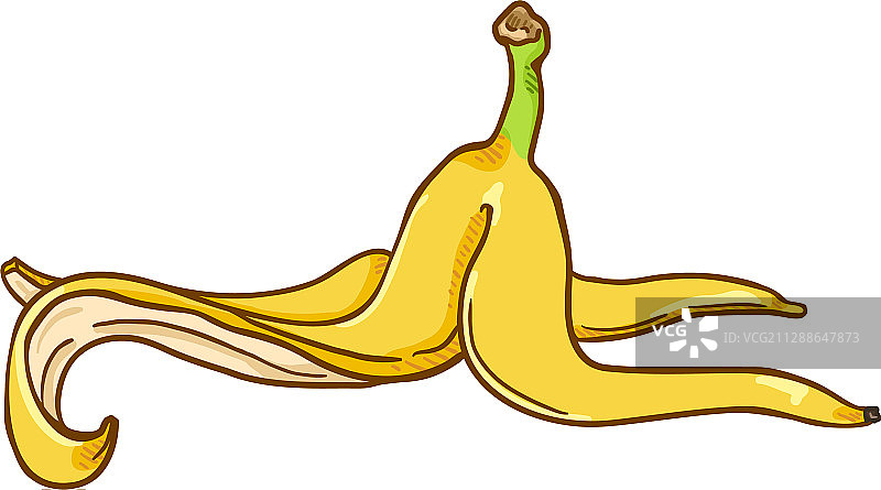 卡通黄色香蕉皮图片素材