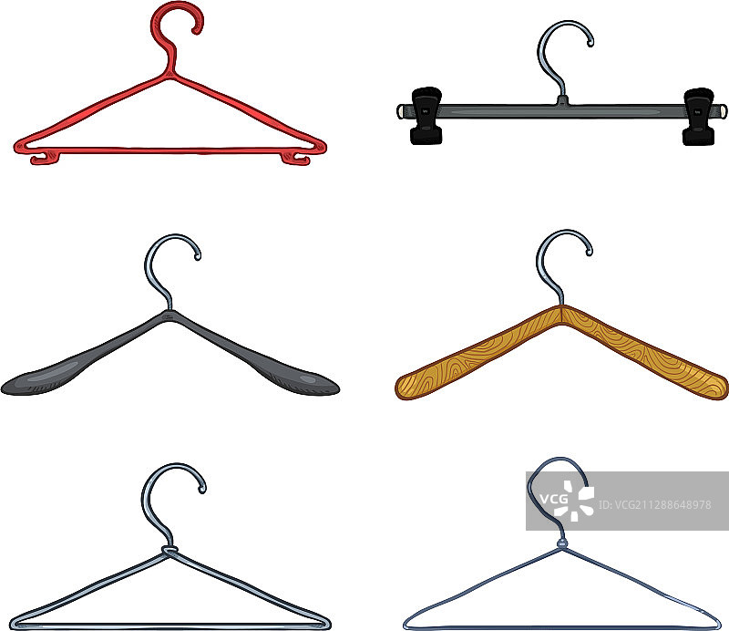 彩色卡通服装衣架图片素材