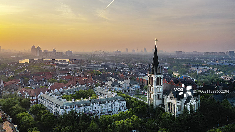 泰晤士小镇朝霞图片素材
