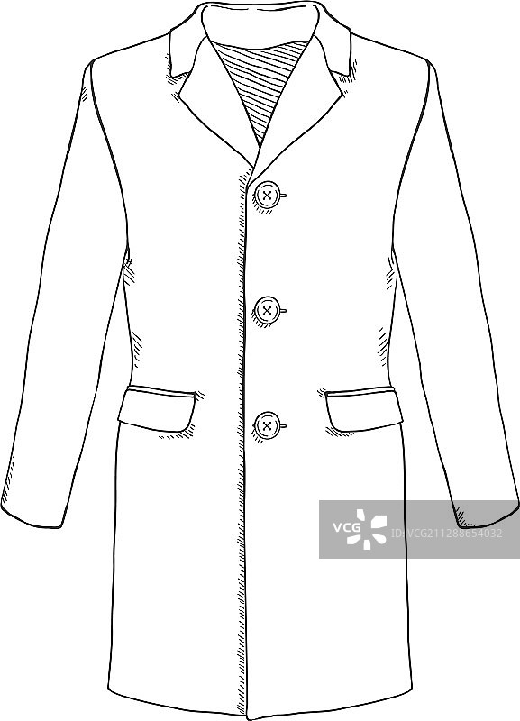 素描：风衣图片素材