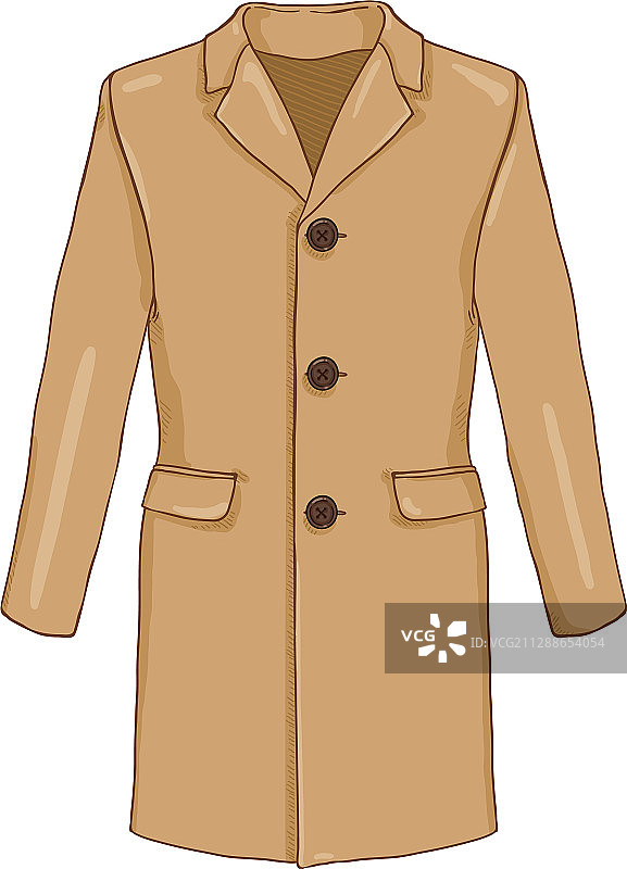 卡通棕色经典丝绒外套图片素材