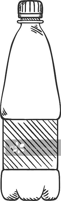 小型塑料瓶素描图片素材