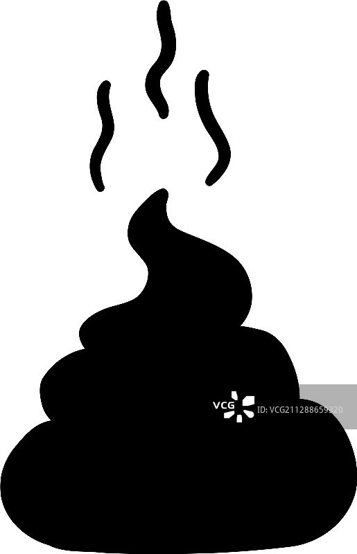 黑色剪影便便图标符号图片素材