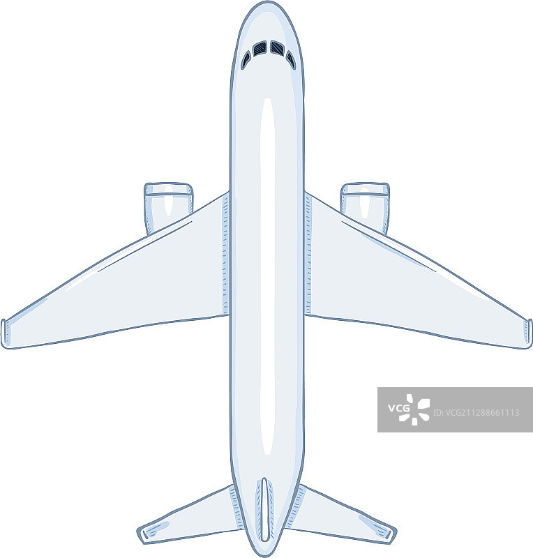 卡通白色客机图片素材