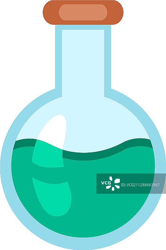 圆形平底烧瓶化学图标图片素材