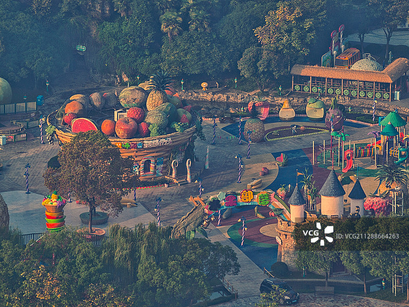 晨间的中国江苏省苏州市苏州乐园图片素材