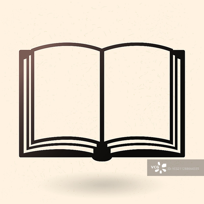 黑色剪影空白书本图标图片素材
