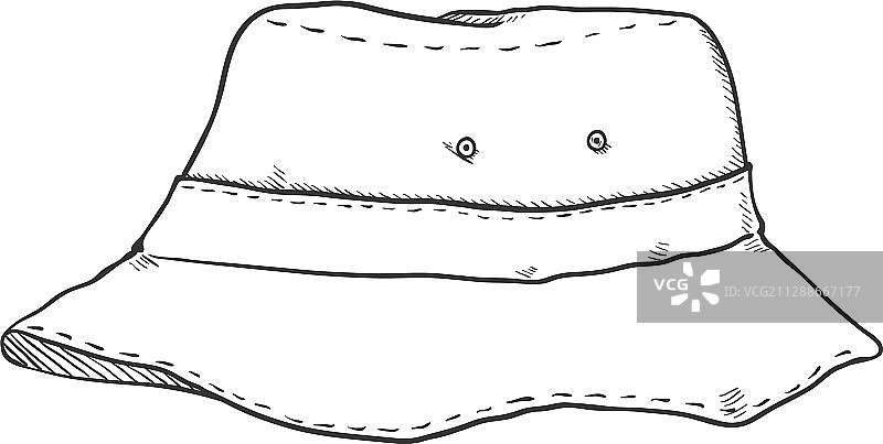 单张素描渔夫帽图片素材