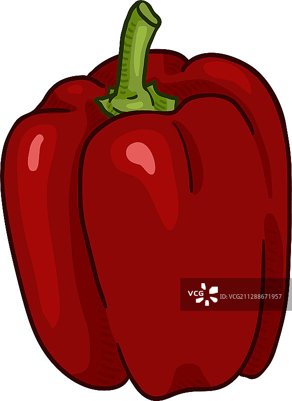 卡通红色甜椒图片素材