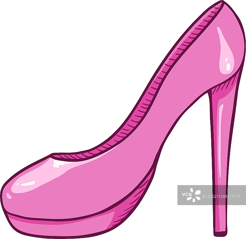 粉色女士高跟鞋图片素材