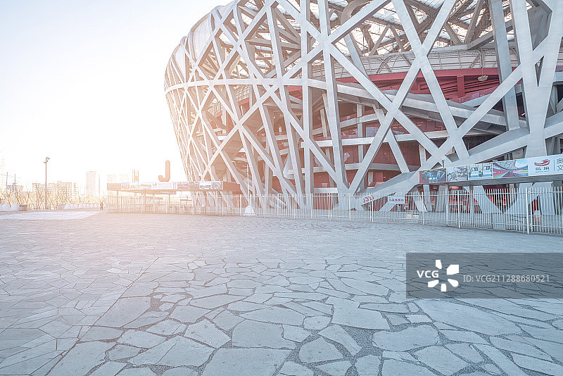 中国北京市：国家体育场（鸟巢）图片素材