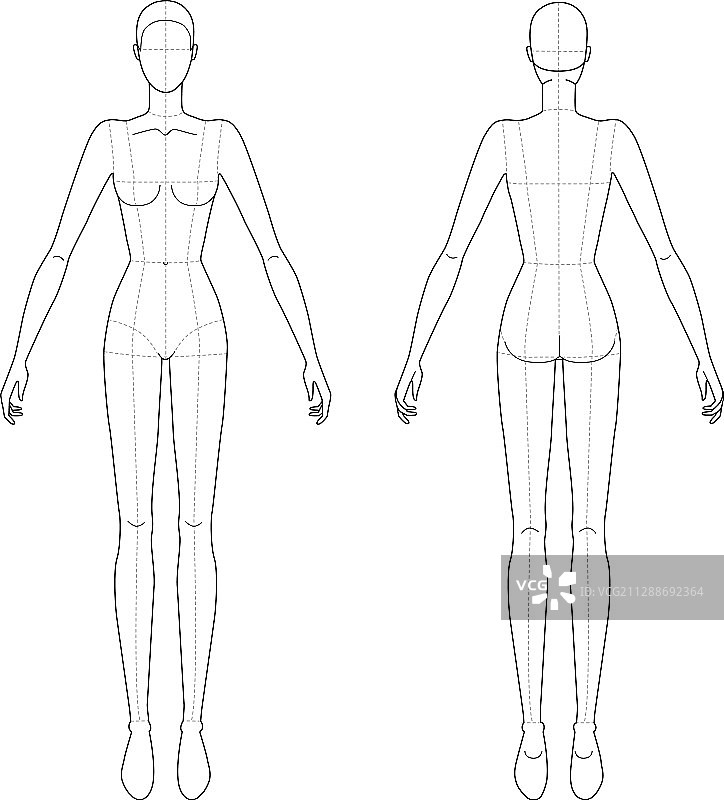 时尚模板站立的女人图片素材