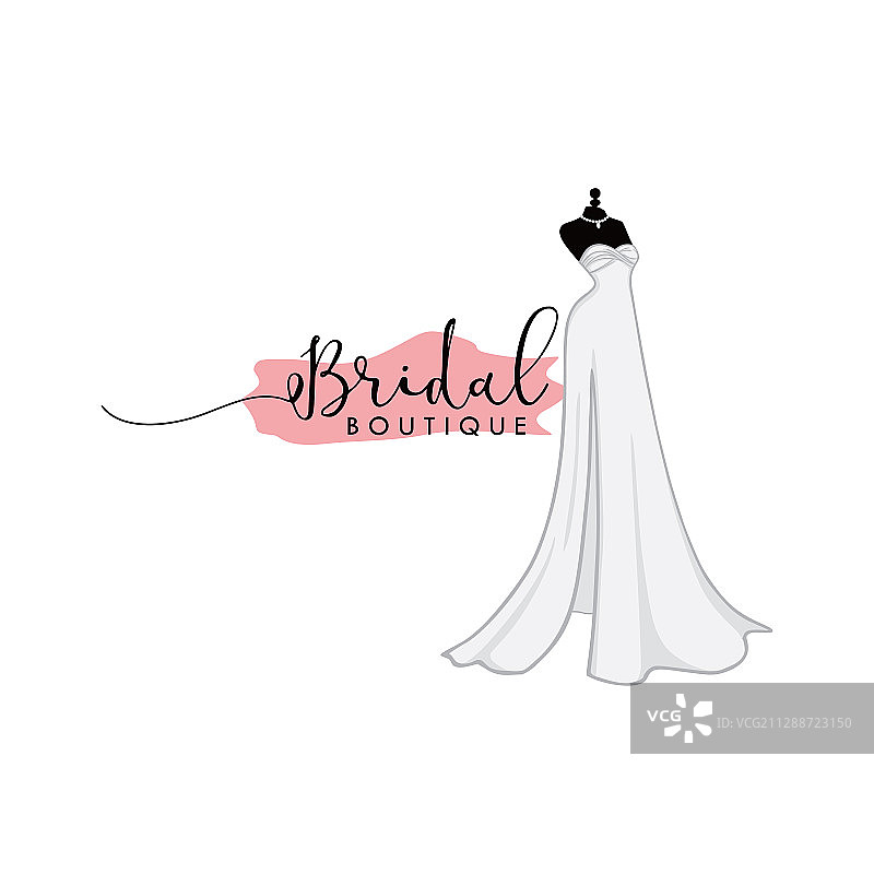 婚纱精品店时尚logo设计图片素材