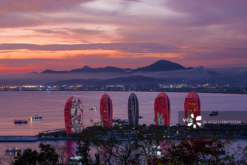 三亚晚霞图片素材