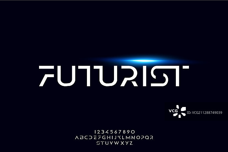 未来数字空间排版字母字体图片素材