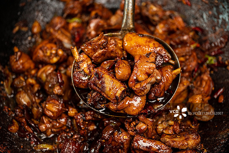 炒鸡肉图片素材