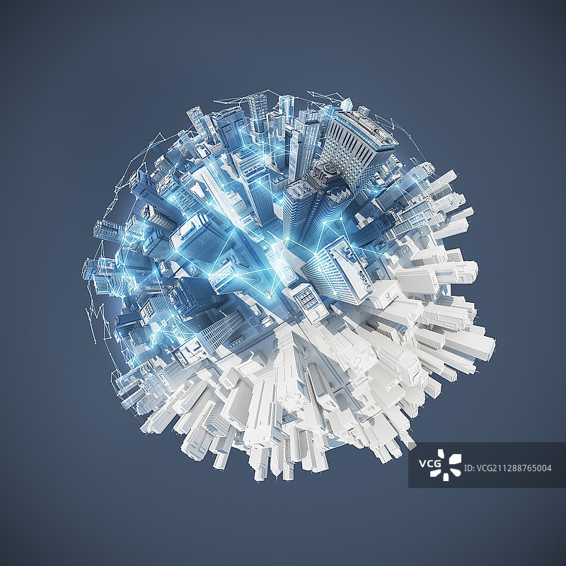 智慧城市星球-混合图片素材