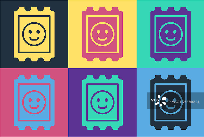 波普艺术风格的迷幻剂标志图标图片素材