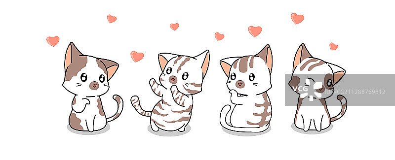 双色调可爱猫咪角色banner图片素材