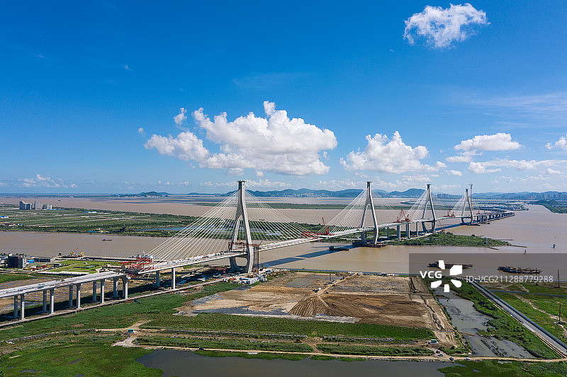 广东省珠海洪鹤大桥航拍图片素材