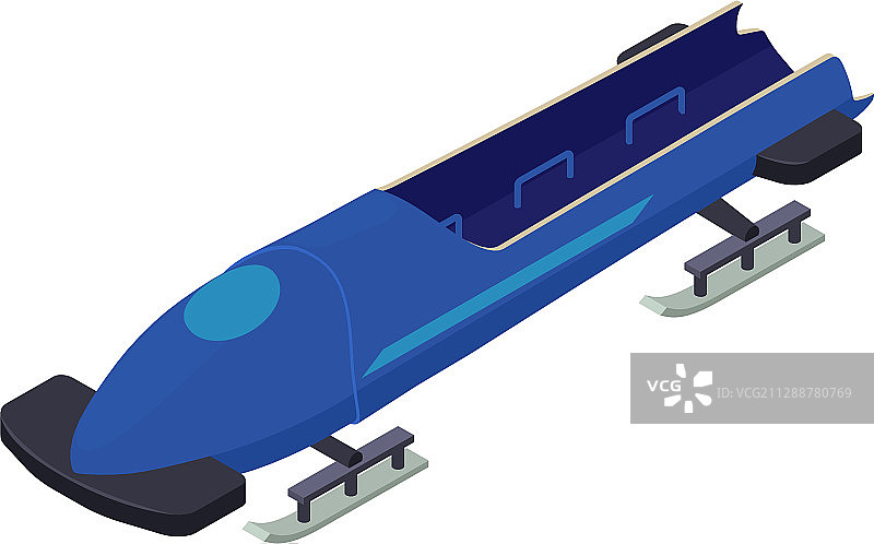 团队雪橇图标2.5D风格图片素材