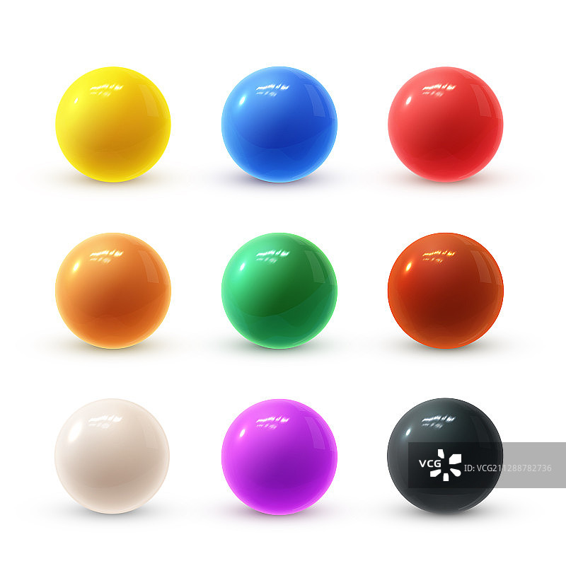 逼真现代彩色闪亮套装图片素材