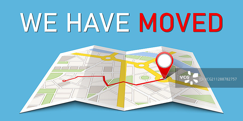 创意搬迁通知图片素材