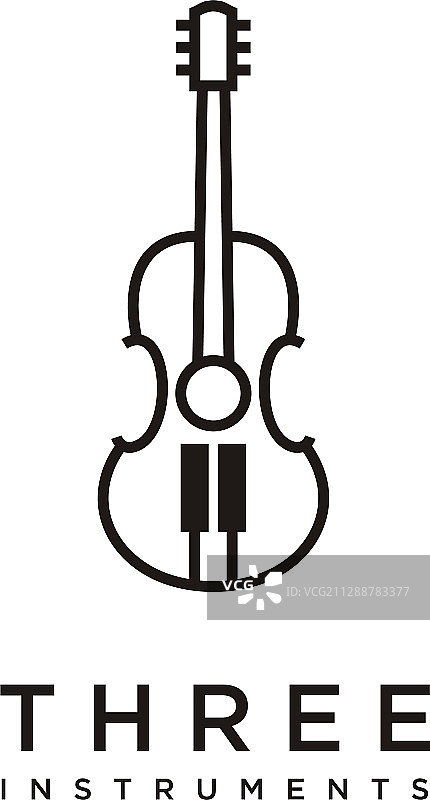 吉他、钢琴、小提琴、大提琴、贝斯音乐标志图片素材