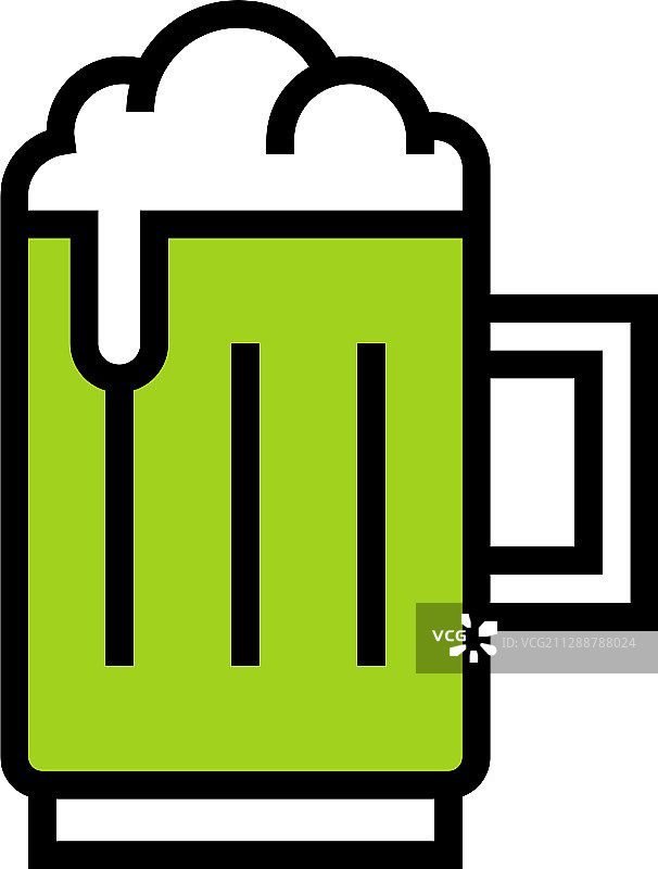 圣帕特里克节啤酒杯图标图片素材