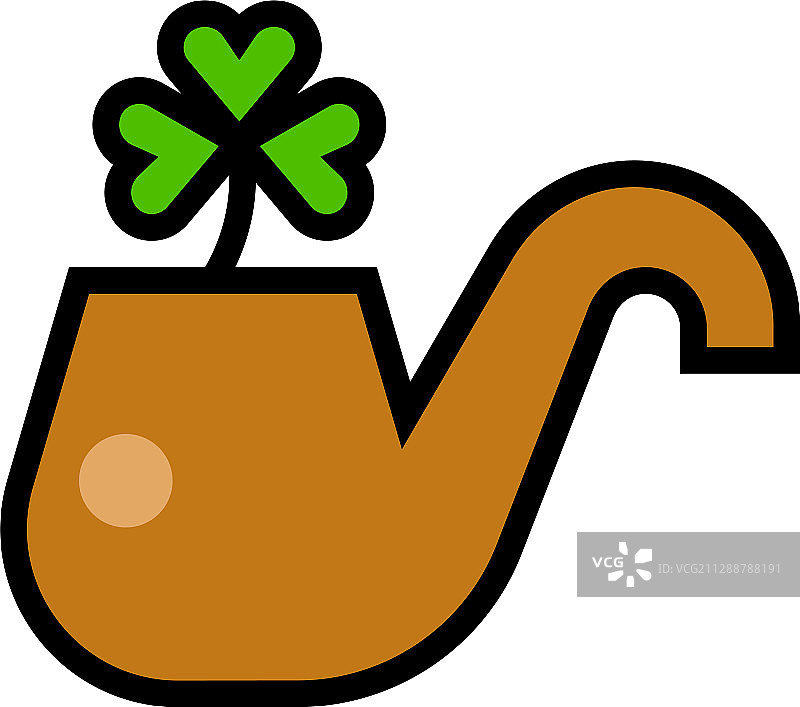 与圣帕特里克节相关的烟斗图标图片素材