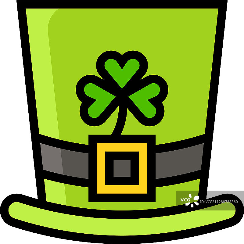 小妖精帽子图标圣帕特里克节相关图片素材