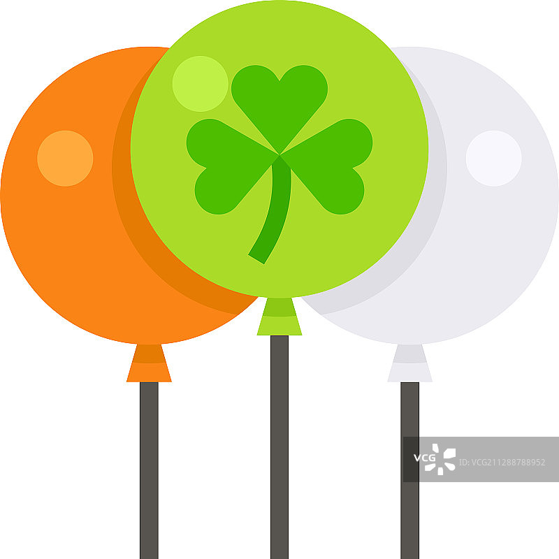 圣帕特里克节相关气球图标图片素材