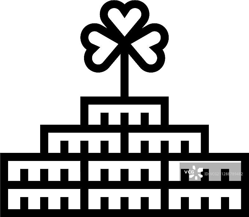 圣帕特里克节堆叠硬币图标图片素材