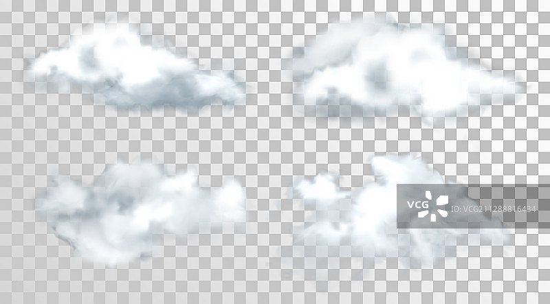 透明背景上的天空或天堂云朵图片素材