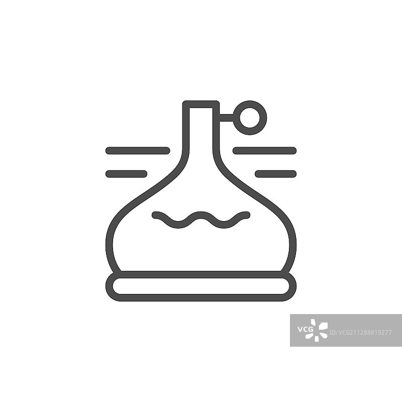 啤酒发酵线性轮廓图标图片素材