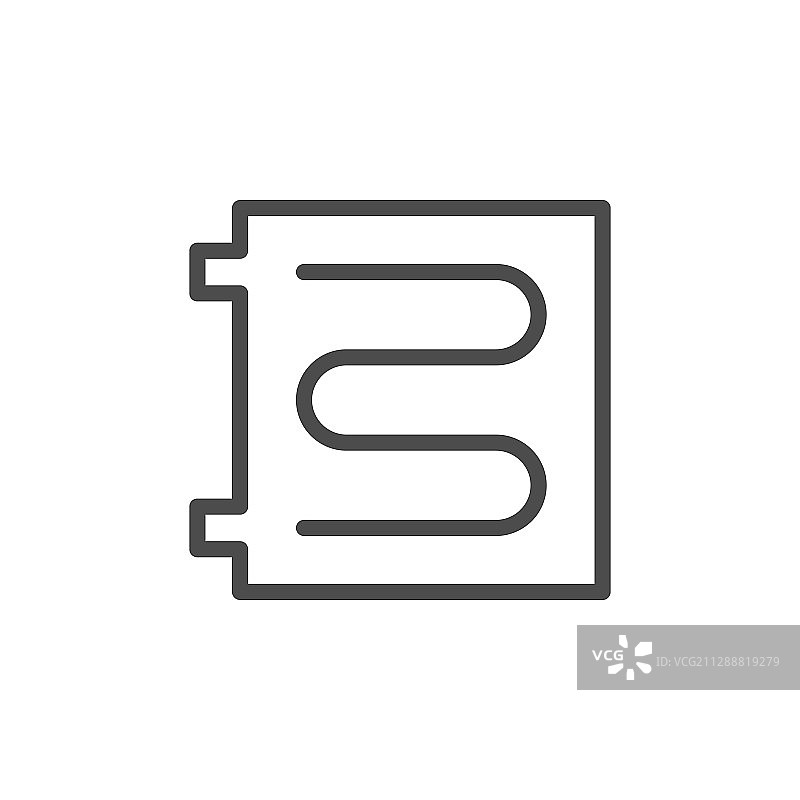 取暖设备轮廓线条图标图片素材