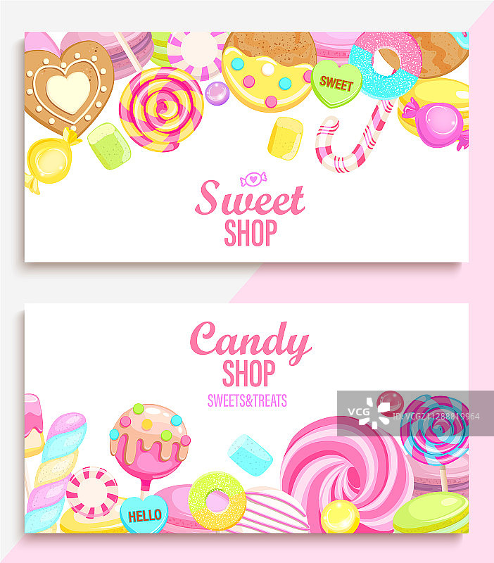 糖果甜品店banner图片素材