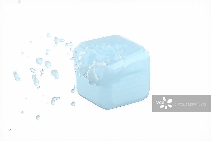 冰雪材质方块 3D渲染图片素材