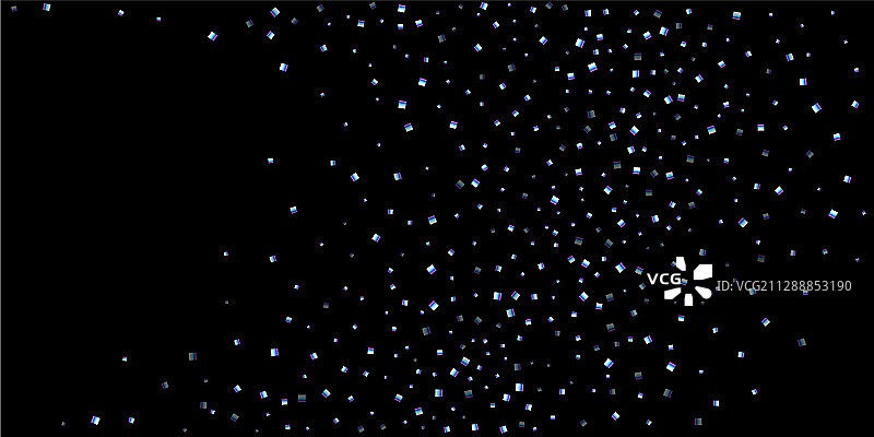 彩虹般闪亮的长方形五彩纸屑图片素材