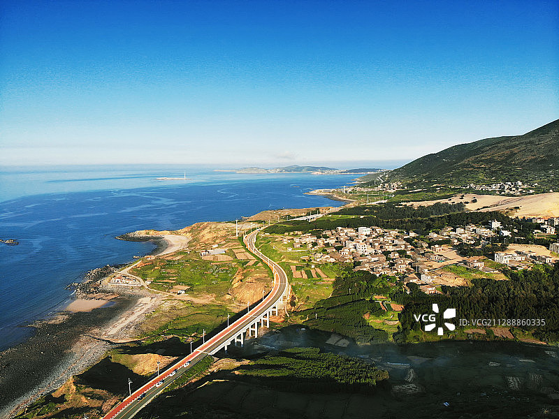 平潭环岛路航拍图片素材