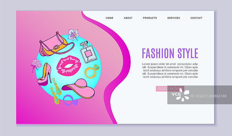 时尚网上商店网页模板图片素材